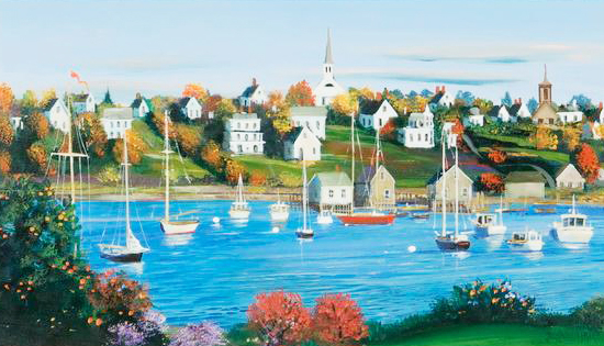 サリー・コールドウェル・フィッシャーの絵画作品　タイトルは、丸い池